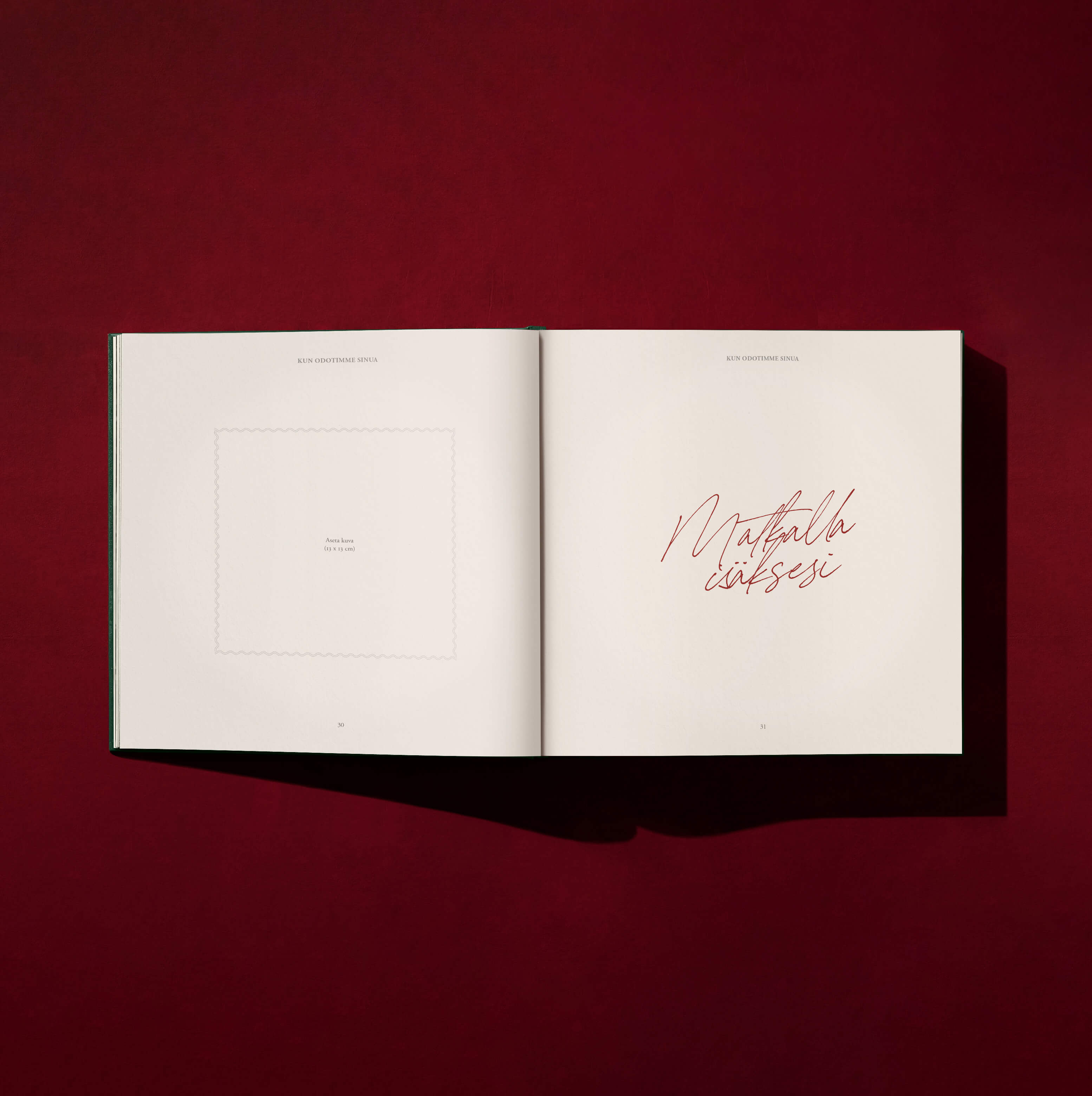 Reflektiivinen vauvakirja — Pala taivasta | House of Chambers | Merkityksellinen vauvakirja | Reflektiivisen vauvakirjan sisäsivut | Matkalla isäksesi